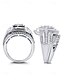 abordables Anillos de mujer-Anillo de diamantes simulados de corte cuadrado de lujo con diseño de múltiples capas: joyería llamativa para mujeres, perfecta para bodas, compromisos y ocasiones especiales
