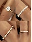 abordables Anillos de mujer-Anillos apilables de oro engastados con circonitas cúbicas de corte ovalado y redondo, elegantes joyas minimalistas para mujeres, perfectas para bodas, compromisos y ocasiones especiales.
