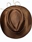 abordables Chapeaux Homme-Homme Chapeau de soleil Chapeau de cowboy Chapeau Fedora Trilby Noir Chameau Laineux Le style rétro Mode 18ème siècle État du Texas du quotidien Le thème de la fête Couleur unie / unie Ecran Solaire
