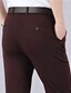 ieftine Subţire-Bărbați Costume Pantaloni Pantaloni de costum Buzunar Talie elastică Picior drept Simplu Purtabil Rezistent la riduri Lungime totală Oficial Nuntă Afaceri Elegant Modă Negru Roșu-aprins