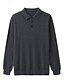 ieftine Polo de elit pentru bărbați-bărbătesc lână business casual rever mânecă lungă modern formal culoare uni nasturi primăvară toamnă albastru deschis negru albastru marin albastru gri închis bej