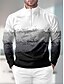 abordables Tapas-Hombre Camisas de polo Negro Manga Larga Camiseta Ropa de golf Ropa Trajes Ropa Ropa