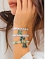 preiswerte Zubehör-Glücksbringer-Armbänder zum St. Patrick's Day – Stretch-Armbandset mit irischen grünen Perlen für Damen, festliche Feiertagsaccessoires mit Kleeblatt- und Buchstabendetails