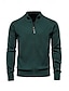 cheap Tops-Men&#039;s Cardigan Sweater Navy Blue Dark Green khaki Long Sleeve Top Golf Attire Clothes Outfits Wear Apparel