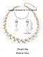 economico Collana da donna-elegante collana e orecchini con perle e zirconi cubici con accenti di zirconi cubici | perfetti per matrimoni e occasioni speciali