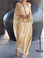 cheap Chiffon Dresses-Women&#039;s Maxi Dress Cocktail Dress Wedding Guest Dress Chiffon Dress Elegant Casual Vacation Daily Date Loose Fit Ombre Crew Neck Light Yellow Blue Gray Spring Fall