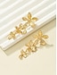 voordelige Damesoorbellen-Gouden oorbellen met bloemenmotief voor dames, lichtgewicht statement sieraden voor bruiloften, feesten en elegante gelegenheden