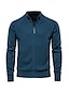 cheap Tops-Men&#039;s Cardigan Sweater Navy Blue Dark Green khaki Long Sleeve Top Golf Attire Clothes Outfits Wear Apparel