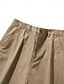 abordables Pantalons élite pour hommes-Homme Pantalon Jogger Pantalon carotte fuselé Avec Poches Couleur Unie Longueur complète Extérieur Vacances Soirée Vacances ancien KakiA Noir Micro-Élastique