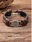 preiswerte Accessoires für Herren-Lederseilarmbänder für Herren im Wikingerstil mit Kompassdesign, verstellbarer Passform und nordischer Boho-Ästhetik für die Freizeit und den Außenbereich