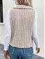 abordables Vestes-Femme Veste décontractée Extérieur Patchwork Couleur unie Coupe Vent Mode Standard Vêtements d&#039;extérieur Sans Manches Automne gris rosé pâle S