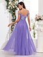 economico Abiti da sposa-Abiti da Ospite di Matrimonio A-Line Abito Elegante per Ospiti di Matrimonio Prom a Lunghezza Completa Senza Maniche Scollo a V Convertibile in Tulle Schiena a V con Ricamo di Paillettes