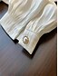 baratos Blusas Simples Femininas-Mulheres Camisa Social Côr Sólida Elegante à moda Casual Manga Longa Gola Alta Tops regulares Trabalho Diário Para Noite Preto Azul Cáqui Bege Verão Primavera Outono
