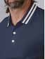 abordables Hauts-Homme T-shirt POLO bleu marine Manche Courte Top Tenue de golf Vêtements Tenues Porter des vêtements