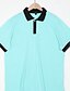 billiga Herrars klassiska polo-Herr Sport pikétröjor Golftröja Ledigt Ribbstickad polokrage Kortärmad Mode Grundläggande Ensfärgat Lappverk Sommar Normal Svart Vit Rubinrött Blå Grön Sport pikétröjor
