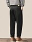 abordables Pantalons élite pour hommes-Homme Pantalon Jogger Pantalon carotte fuselé Avec Poches Couleur Unie Longueur complète Extérieur Vacances Soirée Vacances ancien KakiA Noir Micro-Élastique