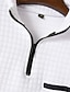 cheap Men&#039;s Classic Polo-Men&#039;s Waffle Polo Shirt Pullover Home Sports Outdoor Daily Wear Quarter Zip Long Sleeve Fashionable and Comfortable Color Block Zipper Pocket Spring and Autumn Cross-season Classic Style