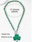 billige Kvinders halskæde-st. patrick&#039;s day shamrock halskæde – grønt kædeled med firkløver vedhæng, festlige statement smykker til kvinder, ferie- og festtilbehør