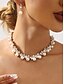 economico Collana da donna-elegante collana e orecchini con perle e zirconi cubici con accenti di zirconi cubici | perfetti per matrimoni e occasioni speciali