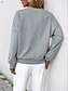 economico Felpe e Sweatshirt Texturizzati-felpa da donna casual semplice strada abbigliamento quotidiano girocollo patchwork manica lunga grigio autunno inverno