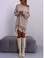 cheap Casual Dress-Women&#039;s Hoodie Dress Midi Dress Fashion Daily Outdoor Vacation Going out Crew Neck Solid Color Loose Fit Black White Beige S M L XL XXL