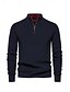 abordables Tapas-Hombre Pulóveres Azul Marino Oscuro Azul Eléctrico Manga Larga Camiseta Ropa de golf Ropa Trajes Ropa Ropa