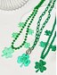 billige Kvinders halskæde-st. patrick&#039;s day shamrock halskæde – grønt kædeled med firkløver vedhæng, festlige statement smykker til kvinder, ferie- og festtilbehør