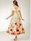 baratos Vestidos de Cocktail-Vestidos de Coquetel em A Casamento na Praia Vestido Elegante Convidada de Casamento Festa Até o Tornozelo Sem Mangas Decote em V Renda com Rendas Aplicações Vestidos