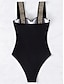billiga One-piece-baddräkter-Dam Badkläder En bit Monokini Baddräkt Öppen rygg Magkontroll Hög midja Smal Semester Standkläder Ensfärgat V-hals Ärmlös Baddräkter
