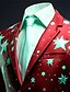 cheap Men&#039;s Printed Blazers-Men&#039;s Tree Long Sleeve Turndown Business Work Wear to work Going out Buttons Print Multi Pocket