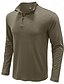 baratos Polo Clássico Masculino-Homens Polo Quarter Zip Camisas Polos de Golfe Ao ar livre Casual Quarter Zip Manga Longa Moda Moderno Côr Sólida Tricotado Primavera &amp; Outono Padrão Preto Branco Azul Marinha Verde Escuro Marron