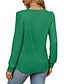 voordelige Vrouwen Werk Tops-Dames Overhemd Blouse Effen Kleur Basic Casual Lange mouw Strakke ronde hals Normale tops Dagelijks Met ruches Zwart Wit Blozend Roze Wijn blauw Zomer Lente