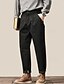abordables Pantalons élite pour hommes-Homme Pantalon Jogger Pantalon carotte fuselé Avec Poches Couleur Unie Longueur complète Extérieur Vacances Soirée Vacances ancien KakiA Noir Micro-Élastique