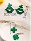 billige tilbehør-glitter shamrock drop øreringe – festlige st. Patrick's Day smykker til kvinder, letvægts dinglende design til festligheder og hverdagsbrug
