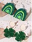 billige Øredobber for kvinner-st. patrick&#039;s day grønne glitter lue øredobber – shamrock design, morsomme festlige smykker for kvinner, perfekt for irske feiringer og høytidsfester
