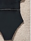 billiga One-piece-baddräkter-Dam Badkläder En bit Monokini Baddräkt Volang Nät Öppen rygg Magkontroll Hög midja Semester Standkläder Ensfärgat Över axeln Ärmlös Baddräkter