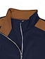 preiswerte Herrenjacken &amp; Herrenmäntel-Herren Leichte Jacke Sommerjacke Cordjacke übergangsjacke Urlaub Täglich Verschleißfest Tasche Frühling &amp; Herbst Farbblock Mode Klassisch Stehkragen Regulär Schwarz Weiß Marineblau Aprikose Kaffee