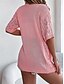 voordelige Blouses &amp;amp; Shirts-Dames Vest Vakantie Dagelijks Casual Heldere kleur Geribd V-hals Uitgesneden Gebreid Korte Mouw Normale tops breien Buiten Dagelijks Weekend Wit Blozend Roze Zomer Lente