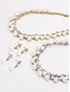 economico Collana da donna-elegante collana e orecchini con perle e zirconi cubici con accenti di zirconi cubici | perfetti per matrimoni e occasioni speciali