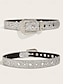 billige Damebelte-rhinestone-utsmykket westernbelte med glitrende spenne, justerbart motebelte for jeans, fester og fritidsklær