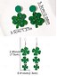 billige tilbehør-glitter shamrock drop øreringe – festlige st. Patrick's Day smykker til kvinder, letvægts dinglende design til festligheder og hverdagsbrug