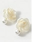 baratos Brinco Feminino-brincos de pino de flor femininos elegantes com gota de pérola falsa, estilo vintage para casamentos, festas e ocasiões formais