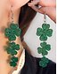 billige tilbehør-glitter shamrock drop øreringe – festlige st. Patrick's Day smykker til kvinder, letvægts dinglende design til festligheder og hverdagsbrug
