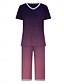 ieftine Lenjerie-Pentru femei loungewear Set pijama Casual Confortabili Grafic Talie elastică Tricou Pantaloni Casă Zilnic Manșon Lung Stil Nautic Mov Trifoi Gri Toamnă Iarnă