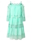 preiswerte Abschlusskleider-Damen Minikleid Weißes Kleid Abschlusskleid Spitzenkleid Boho-Kleid Stilvoll Basic Modern Urlaub Lässiger Schnitt Einfarbig Halbarm Rundhalsausschnitt Schwarz Weiß Grün Leicht Blau Sommer Frühling