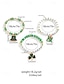 preiswerte Zubehör-Glücksbringer-Armbänder zum St. Patrick's Day – Stretch-Armbandset mit irischen grünen Perlen für Damen, festliche Feiertagsaccessoires mit Kleeblatt- und Buchstabendetails