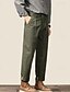 abordables Pantalons élite pour hommes-Homme Pantalon Jogger Pantalon carotte fuselé Avec Poches Couleur Unie Longueur complète Extérieur Vacances Soirée Vacances ancien KakiA Noir Micro-Élastique