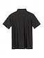 preiswerte Klassisches Poloshirt für Herren-Herren Poloshirts zum Suchbegriff: &quot;Waffel&quot; Golf Poloshirts Arbeit Geschäft Kargen Kurzarm Basic Modern Glatt Knopf Frühling Sommer Regular Fit Dunkelgrün Dunkelbraun Schwarz Weiß Blau Grau