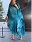 cheap Chiffon Dresses-Women&#039;s Maxi Dress Cocktail Dress Wedding Guest Dress Chiffon Dress Elegant Casual Vacation Daily Date Loose Fit Ombre Crew Neck Light Yellow Blue Gray Spring Fall
