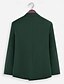abordables Costumes de Retour-Costumes d&#039;affaires de fête pour hommes Costumes de retour à la maison Bleu royal Vert foncé Mode Tenue de travail Couleur unie Ajustement standard 2 pièces Simple boutonnage un bouton